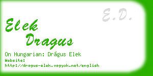 elek dragus business card